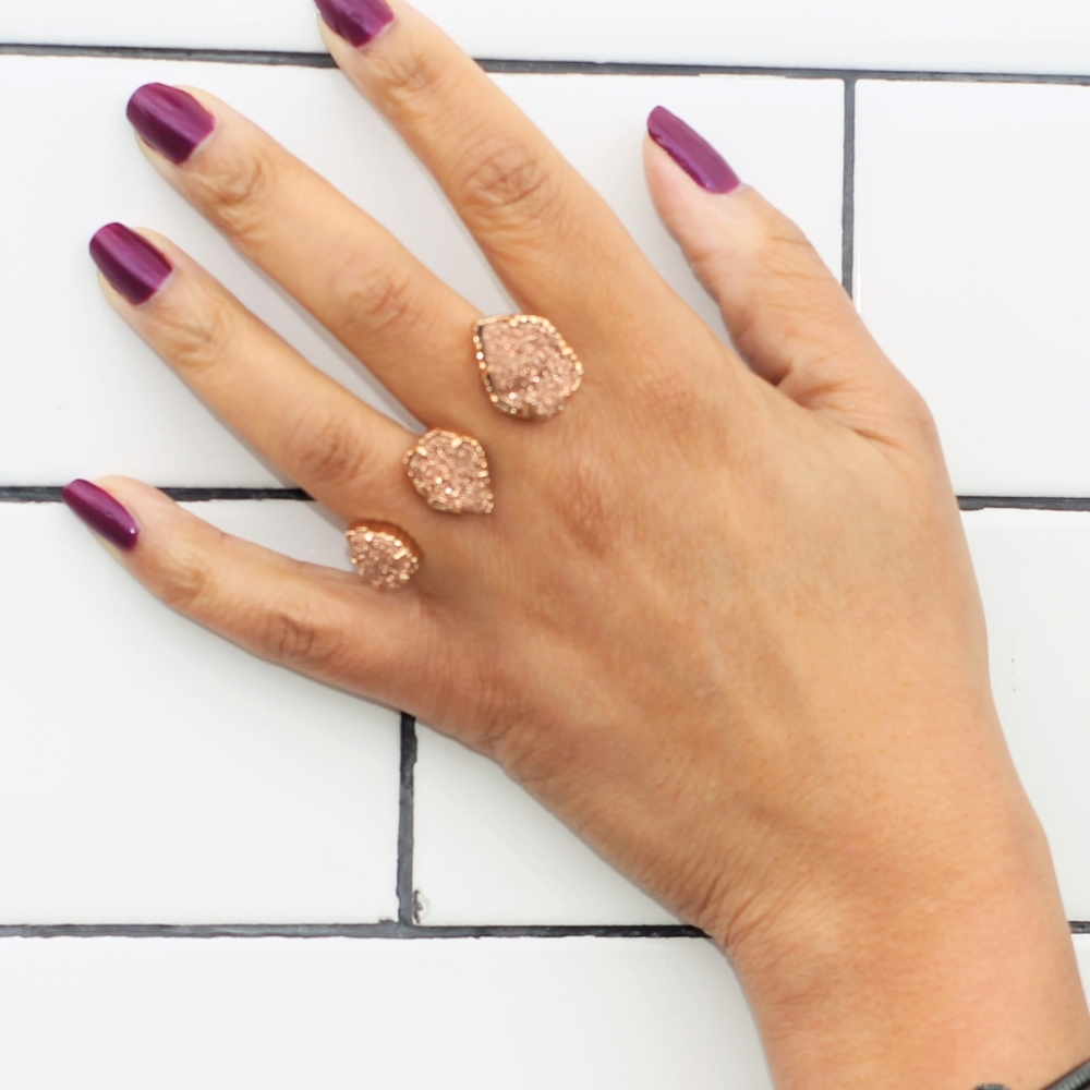 Kendra Scott Rose Gold Naomi Two Finger Ringer